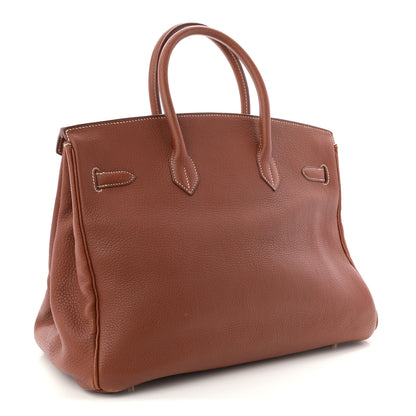 Hermes Taurillon Clemence BIRKIN 35 Gold 3 of 13
