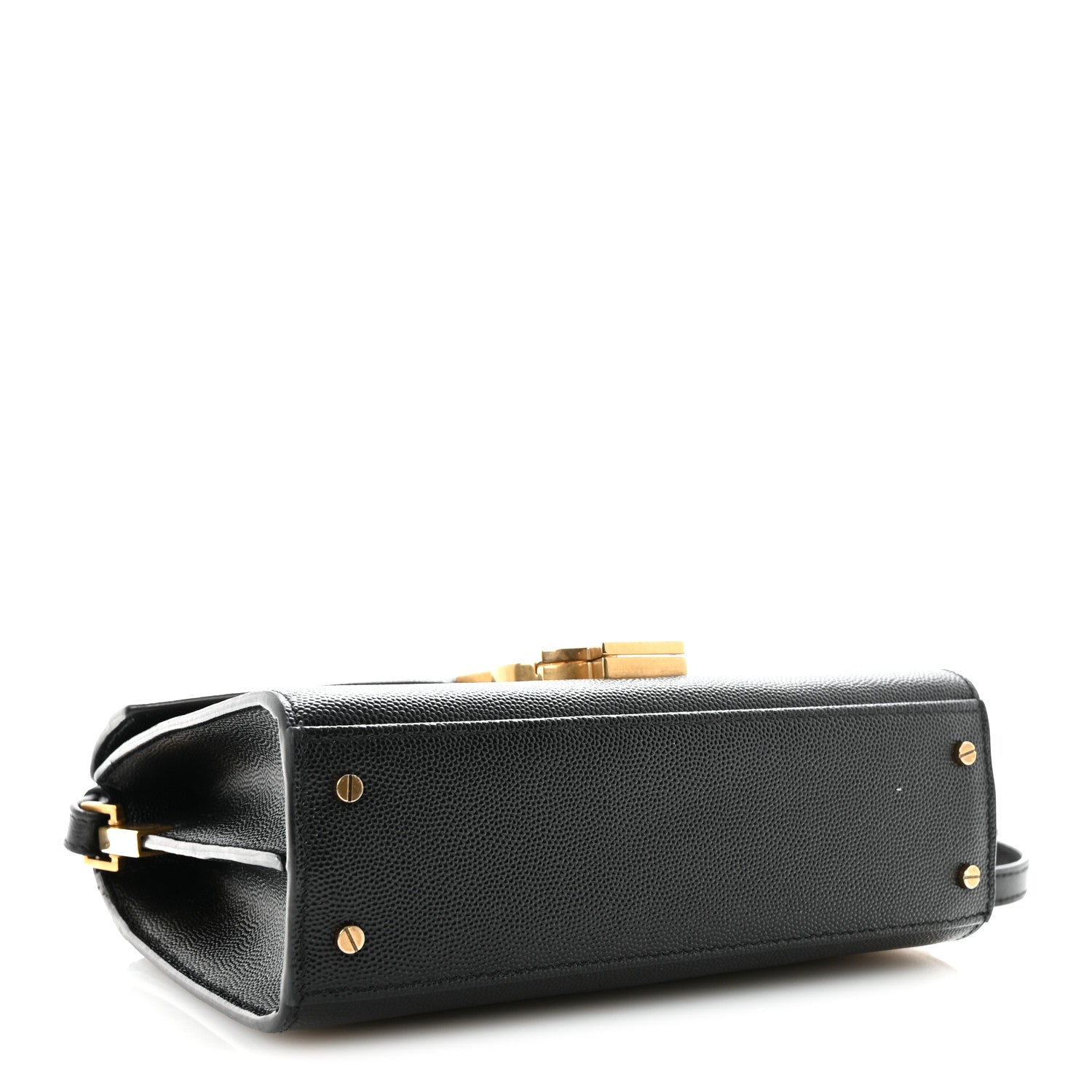 Saint Laurent Grain De Poudre Mini Classic Monogram Cassandra Top Handle Black 4 of 9