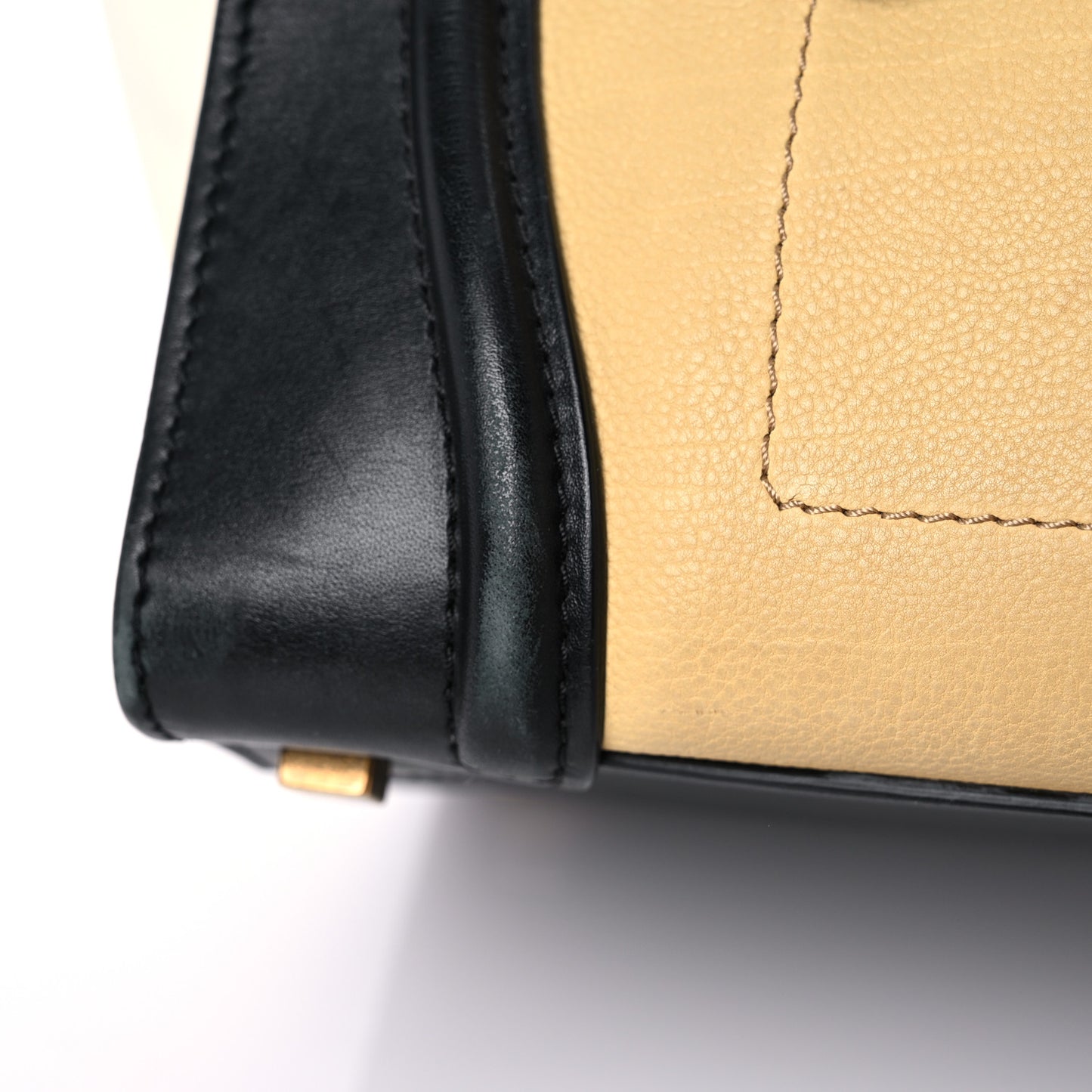Velluto Calfskin Tri-Color Mini Luggage Vanilla