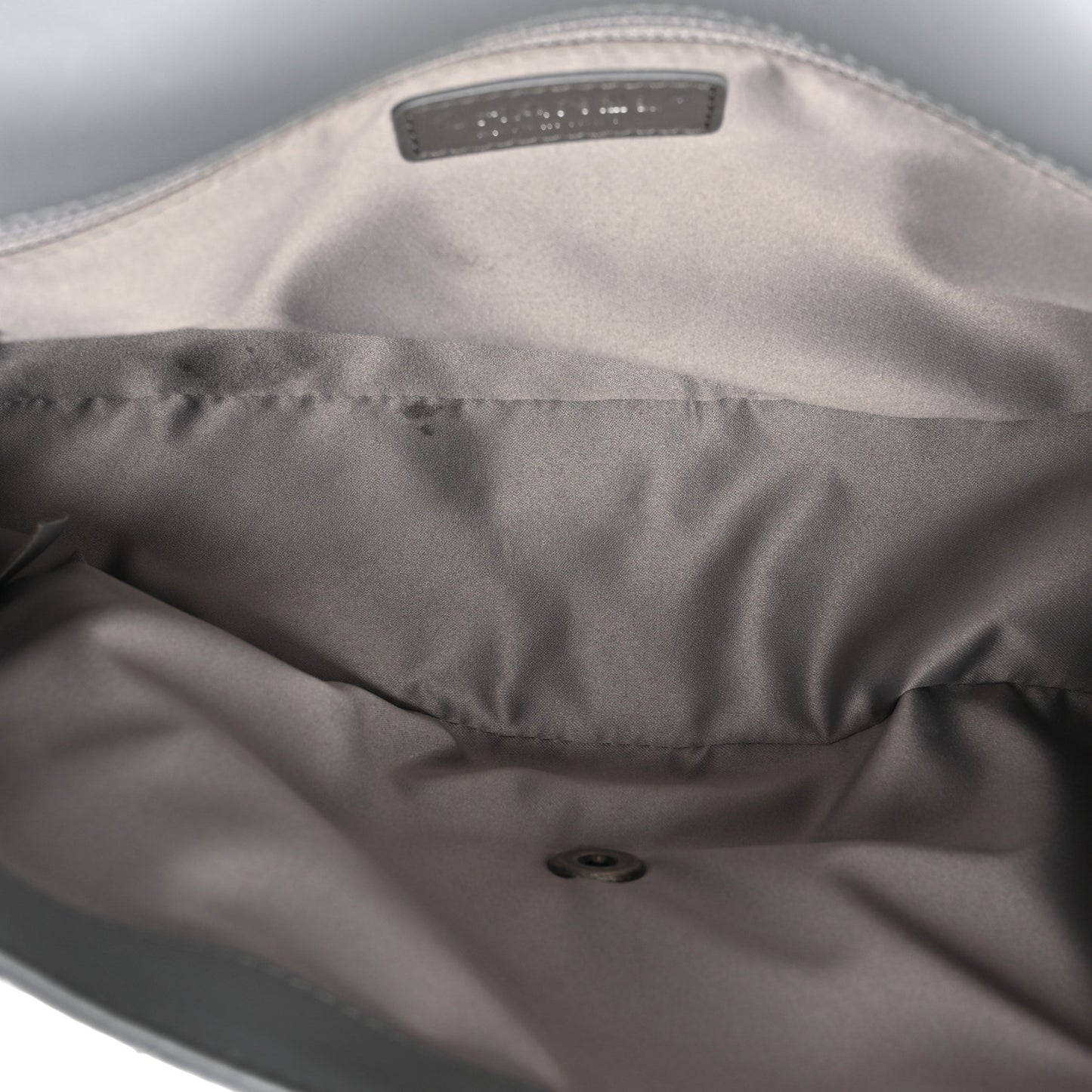 Lambskin Large Around Pockets Flap Dark Grey