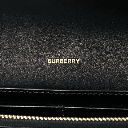 Burberry Grainy Calfskin Vintage Check Wallet With Detachable Strap Black 6 of 9