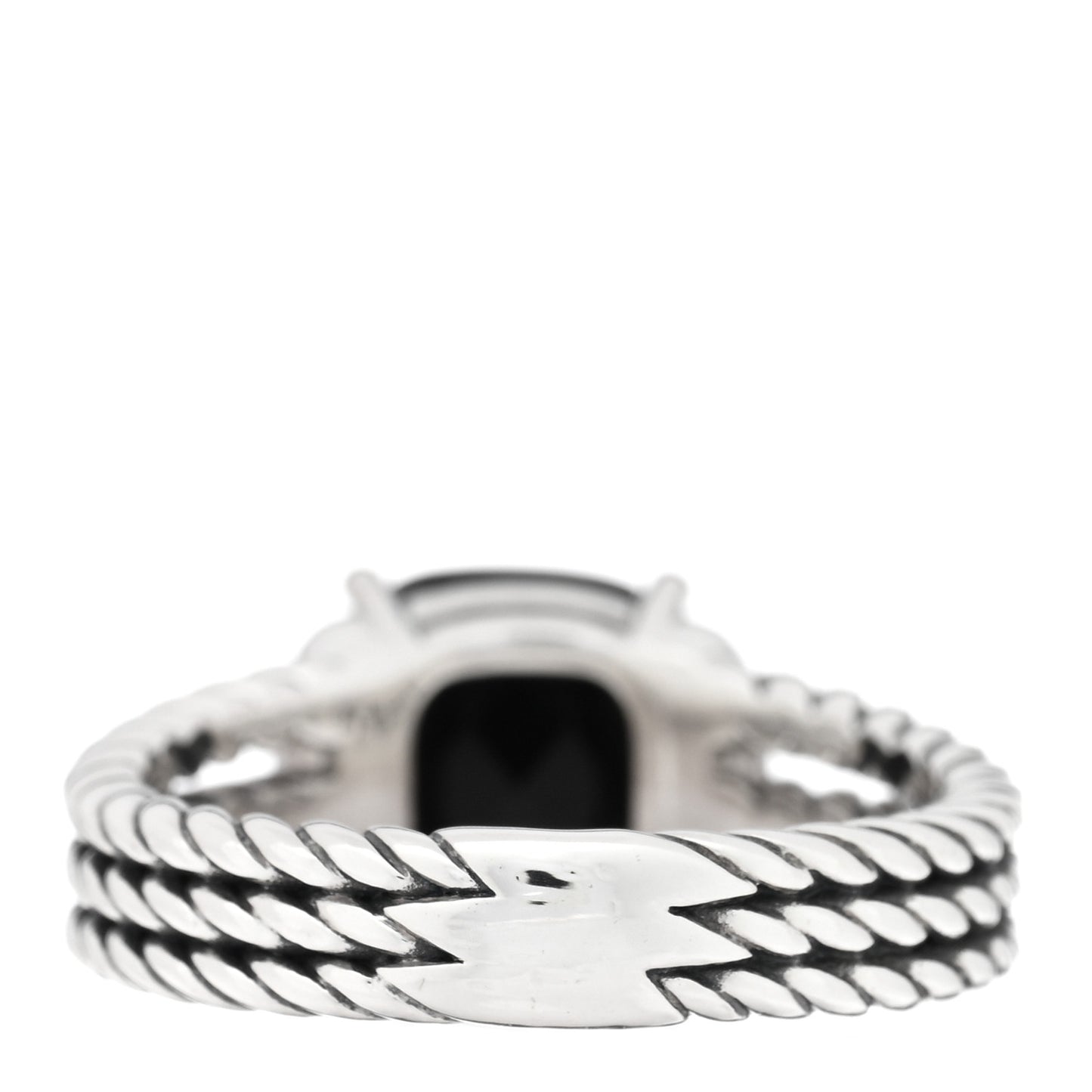 Sterling Silver Diamond Black Onyx 10mm Petite Wheaton Ring 56 7.5