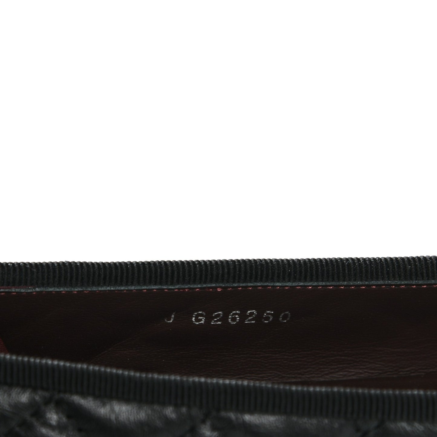 Aged Calfskin Quilted CC Cap Toe Ballerina Flats 37.5 Black