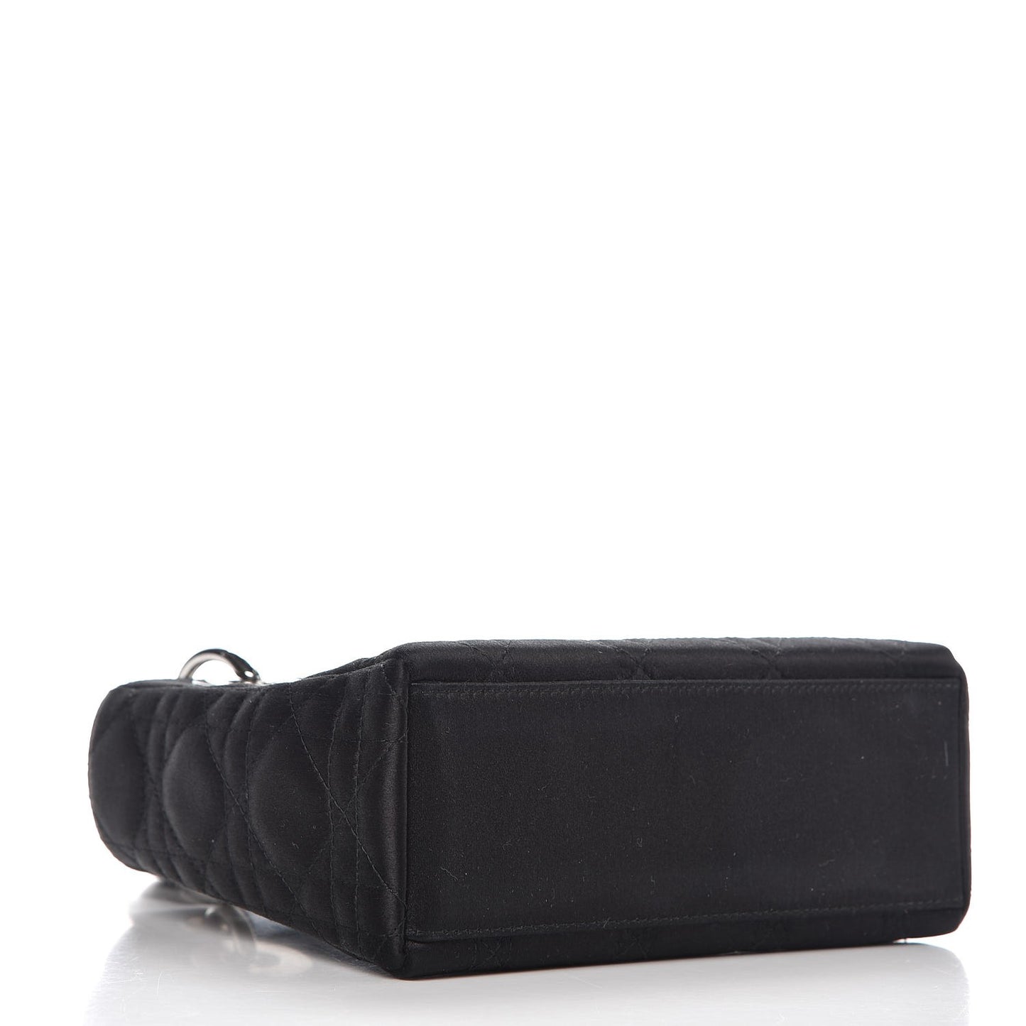 Satin Patent Cannage Mini Lady Dior Black