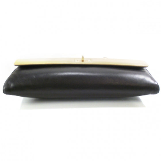 Chanel Leather Mademoiselle Handbag Beige and Black 4 of 12