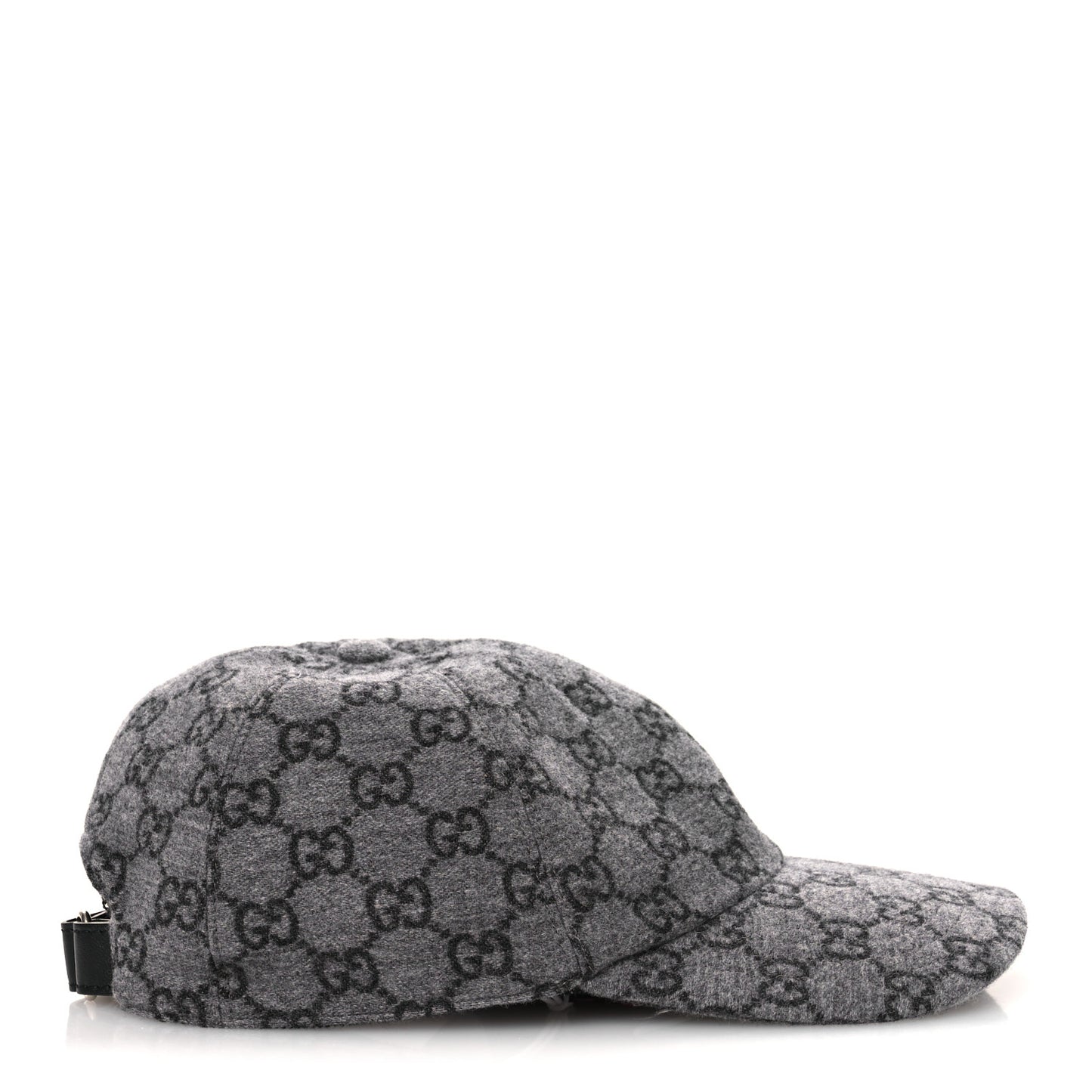 Covered Wool GG Monogram Baseball Hat L Grey Dark Grey Black