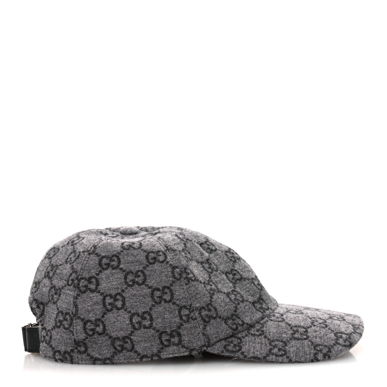 Gucci Covered Wool GG Monogram Baseball Hat L Grey Dark Grey Black 6 of 10