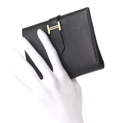 Hermes Epsom Bearn Compact Wallet Black 2 of 7