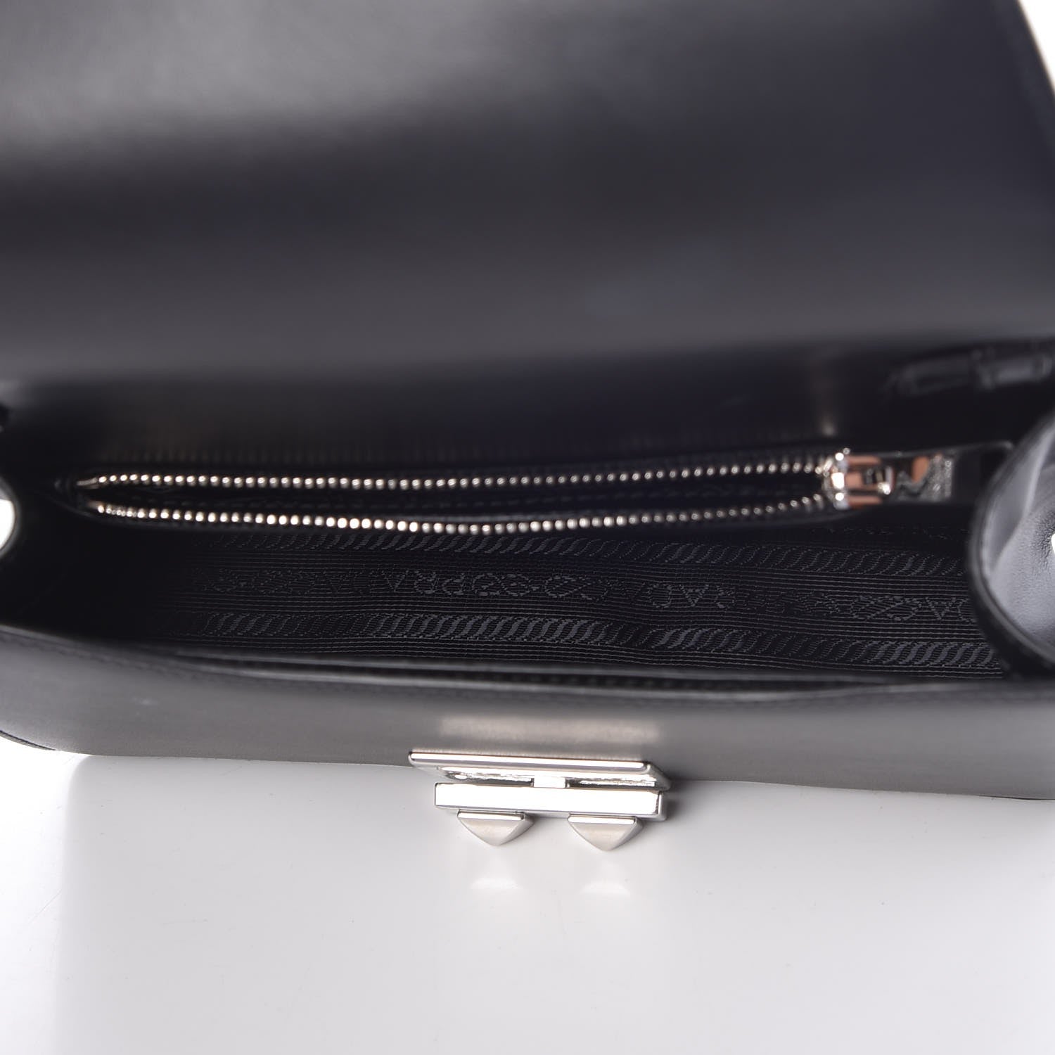 Prada City Calfskin Saffiano Racing Logo Elektra Shoulder Bag Fuxia Black 5 of 6