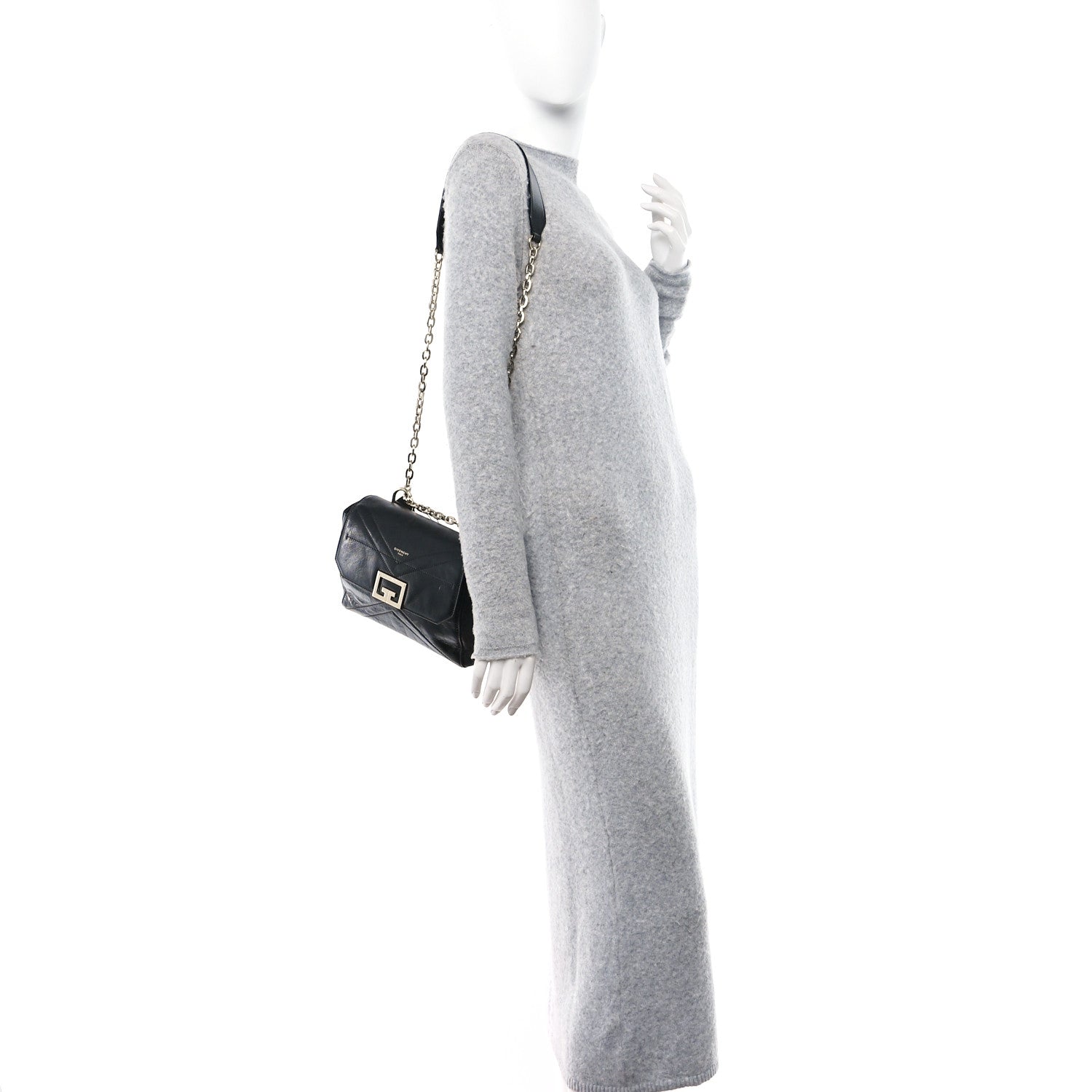 Givenchy Creased Patent Calfskin Small ID Flap Black 2 of 12
