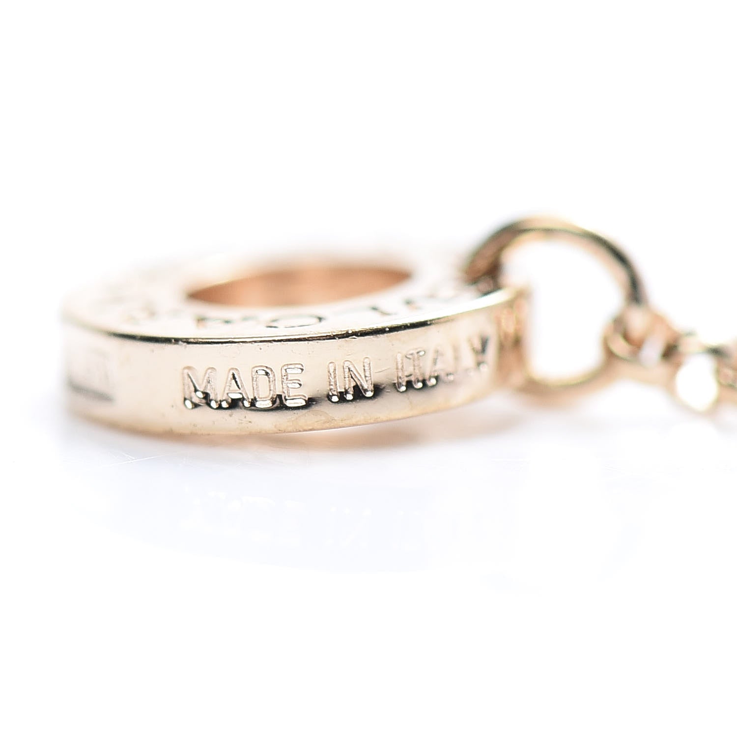 Bulgari 18K Rose Gold Diamond Small B.Zero1 Pave Pendant Necklace 6 of 7