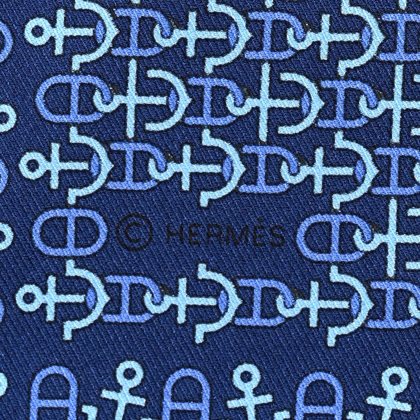 Silk Mors Smile Pocket Square Scarf Marine Bleu Moyen Ciel
