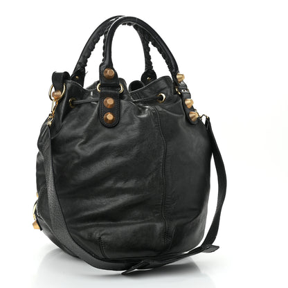 Balenciaga Agneau Giant 21 Gold Hardware Pompon Black 3 of 15