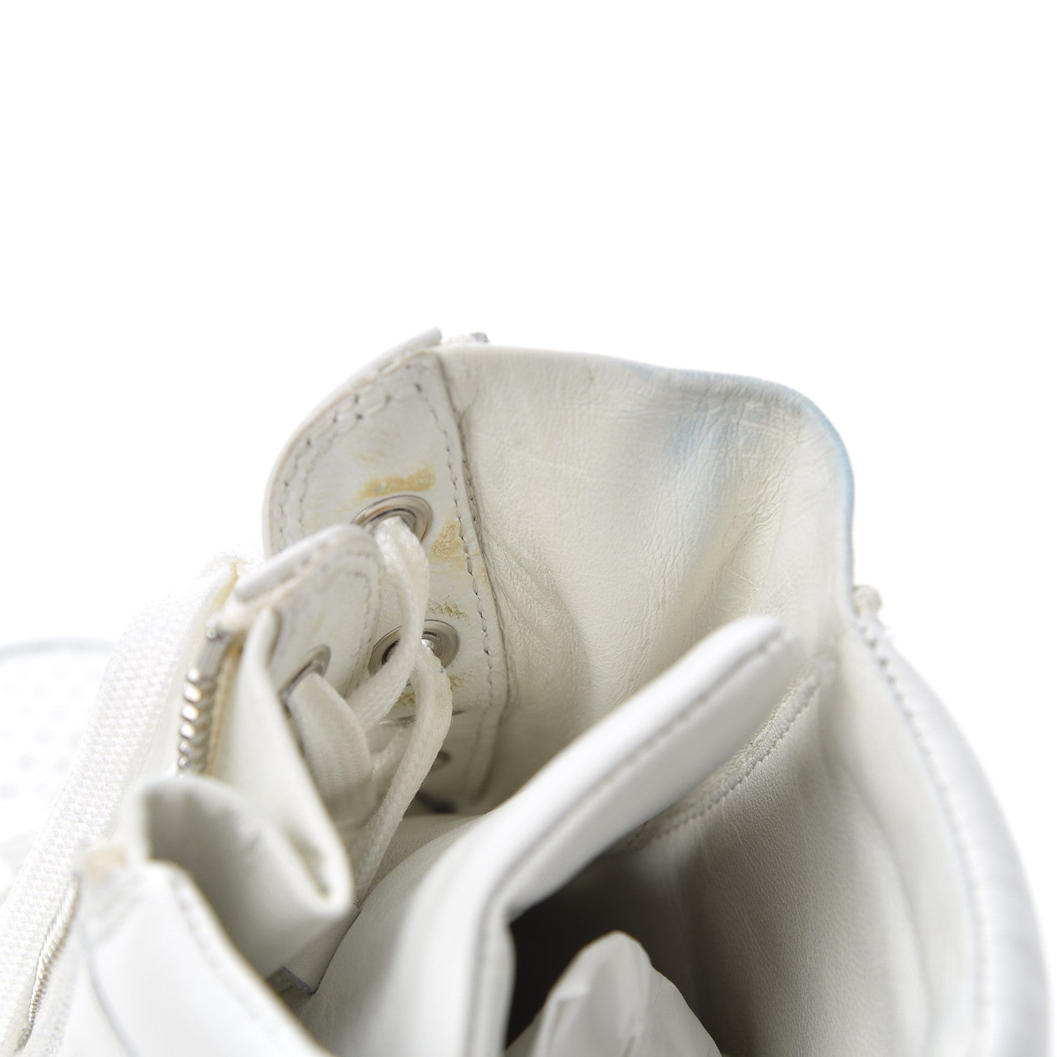 Chanel Calfskin High Top CC Sneakers 36 White 12 of 21
