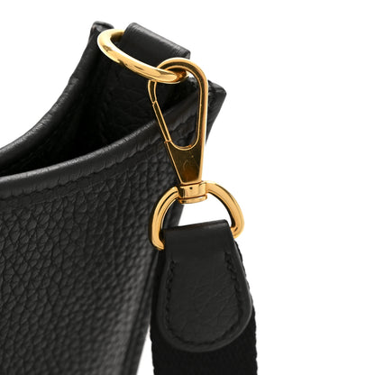 Hermes Taurillon Clemence Evelyne TPM Black 11 of 11