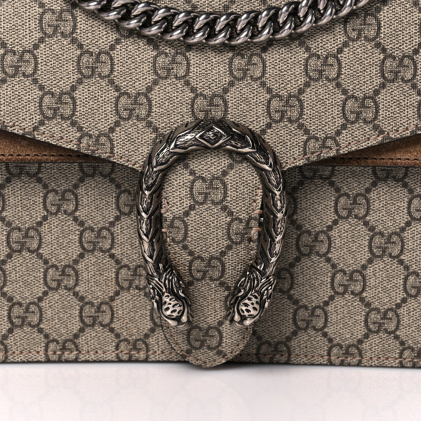 GG Supreme Monogram Small Dionysus Shoulder Bag Taupe