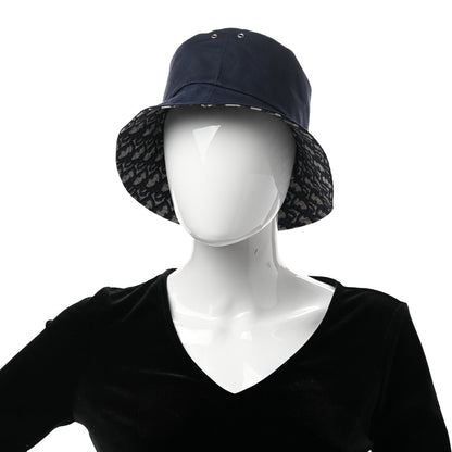 Christian Dior Oblique Reversible Teddy-D Brim Bucket Hat 56 Blue 3 of 10