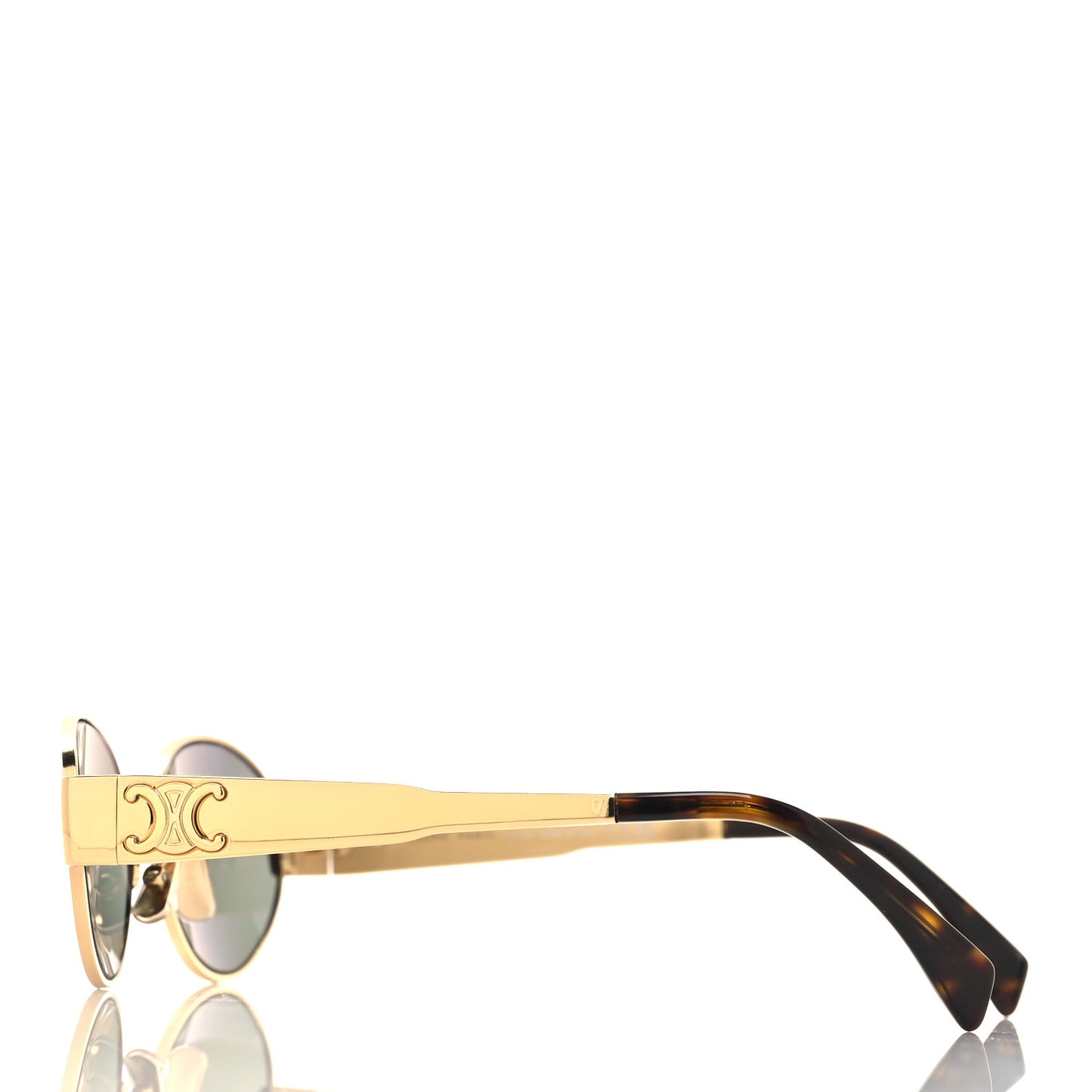 Metal Triomphe 01 Sunglasses CL40235U Gold Green