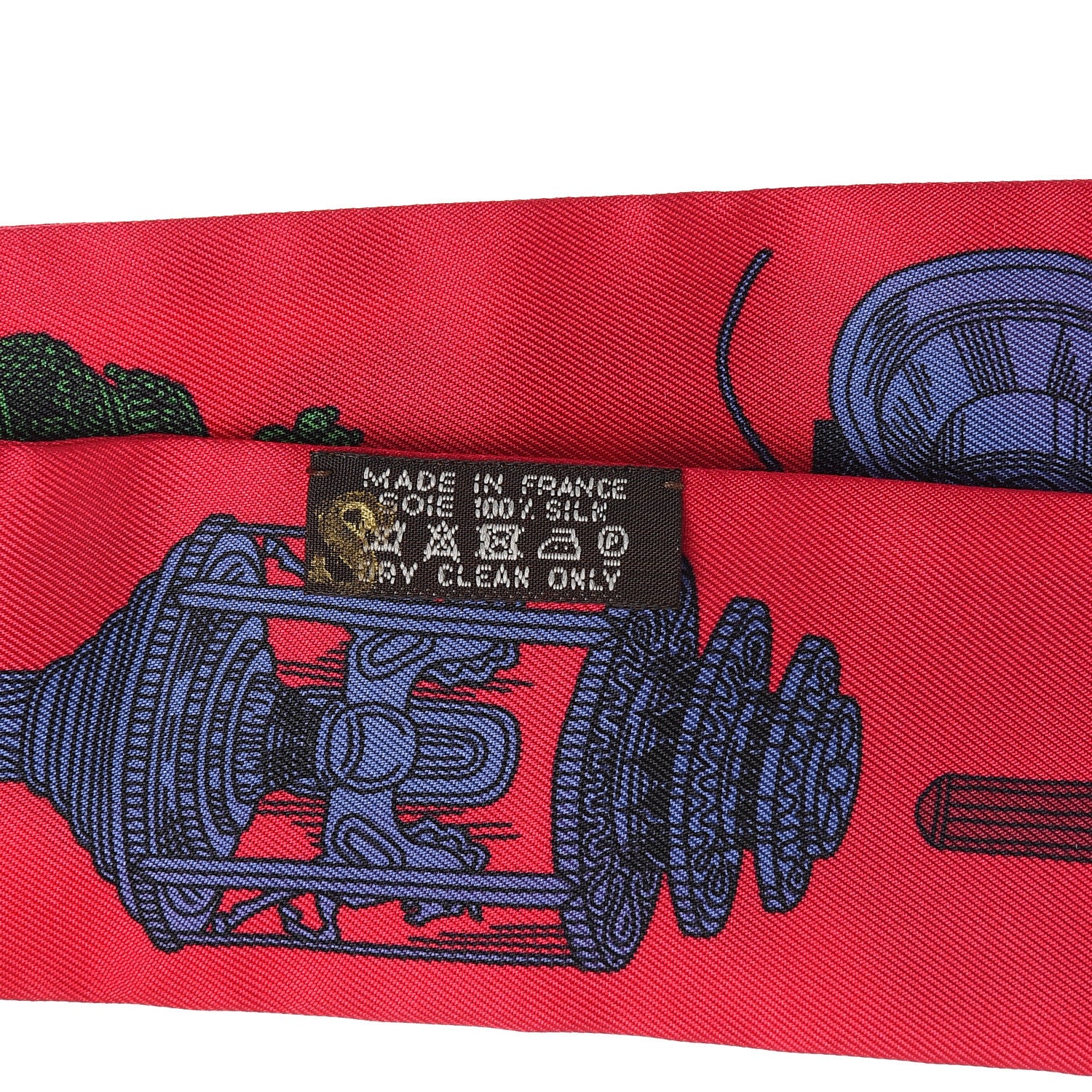 Hermes Silk Merveilleuses Lanternes Twilly Fuchsia Vert Bleu Lavande 4 of 4