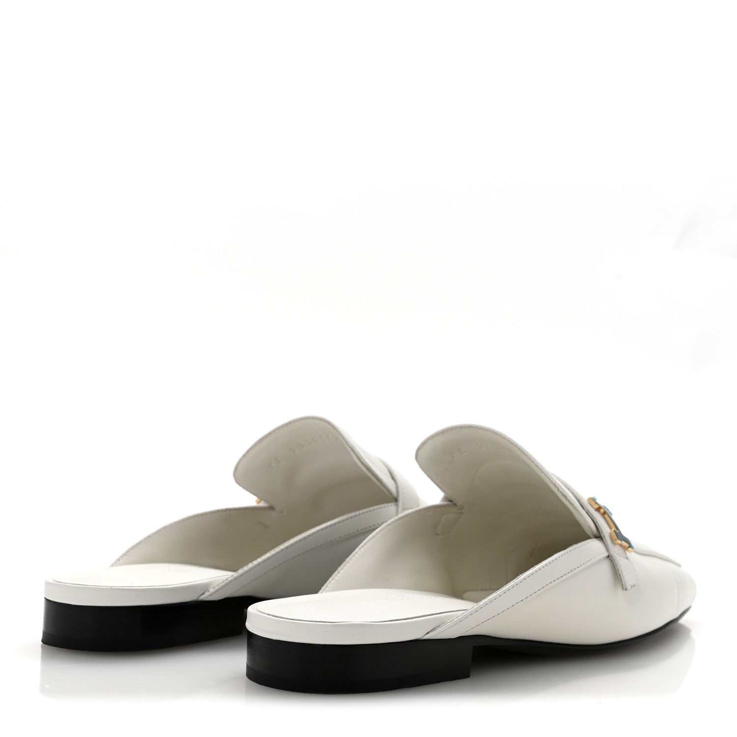 Hermes Calfskin Womens Groupie Mules 36 White 5 of 9