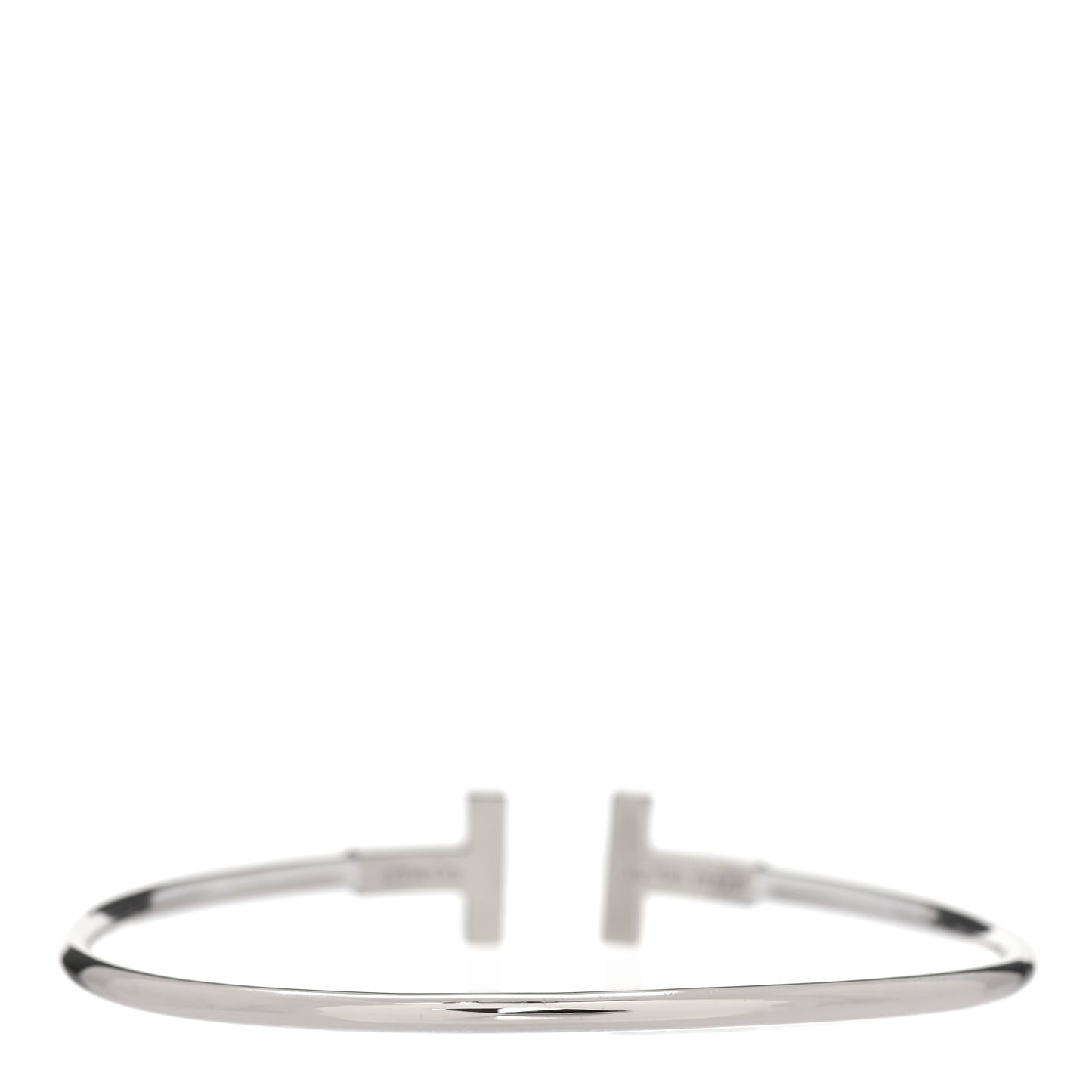 18K White Gold Turquoise T Wire Bracelet