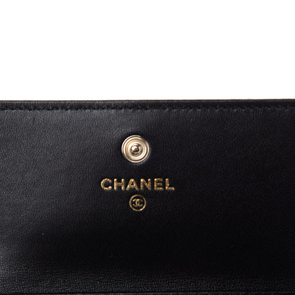 Chanel Lambskin Quilted My Chanel Lady Card Holder On Chain Black 9 of 13