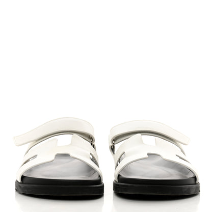 Hermes Calfskin Womens Chypre Sandals 41 White 2 of 9
