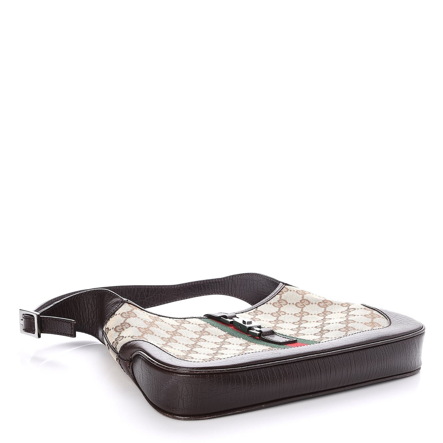 Monogram Web Small Jackie O Hobo Dark Brown