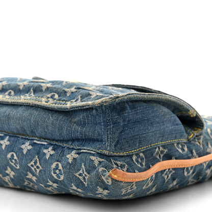 Louis Vuitton Monogram Denim Sac Plat Blue 9 of 11