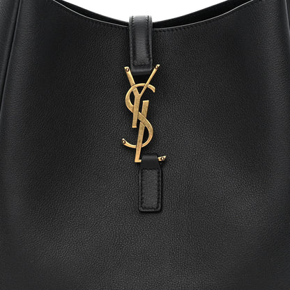 Saint Laurent Smooth Calfskin Small Le 5 A 7 Soft Hobo Black 8 of 10