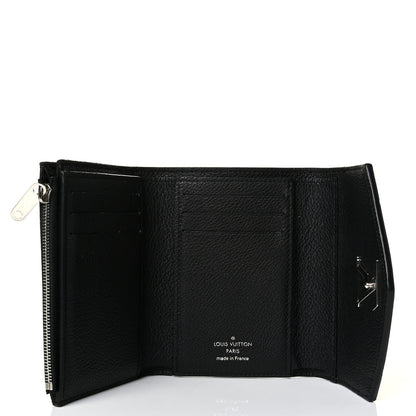 Louis Vuitton Soft Calfskin My Lockme Compact Wallet Black 4 of 8