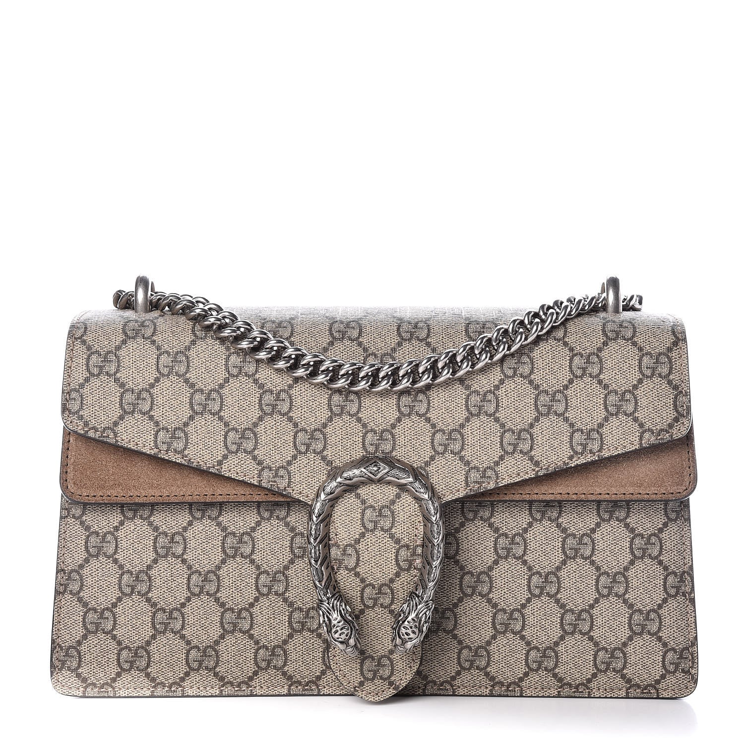 Gucci GG Supreme Monogram Small Dionysus Shoulder Bag Taupe 1 of 12