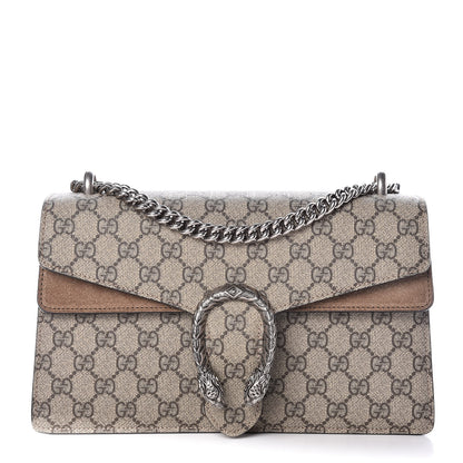Gucci GG Supreme Monogram Small Dionysus Shoulder Bag Taupe 1 of 12