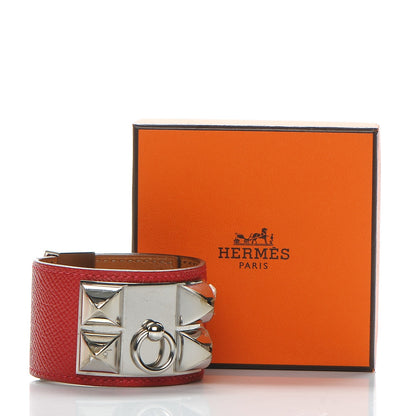 Hermes Epsom Collier De Chien CDC Bracelet S Rouge Casaque 7 of 7