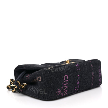Chanel Denim Quilted Denim Mood Mini Rectangular Flap Black Multicolor 4 of 9