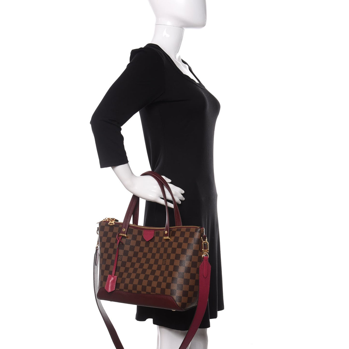 Damier Ebene Cuir Taurillon Hyde Park Fuchsia