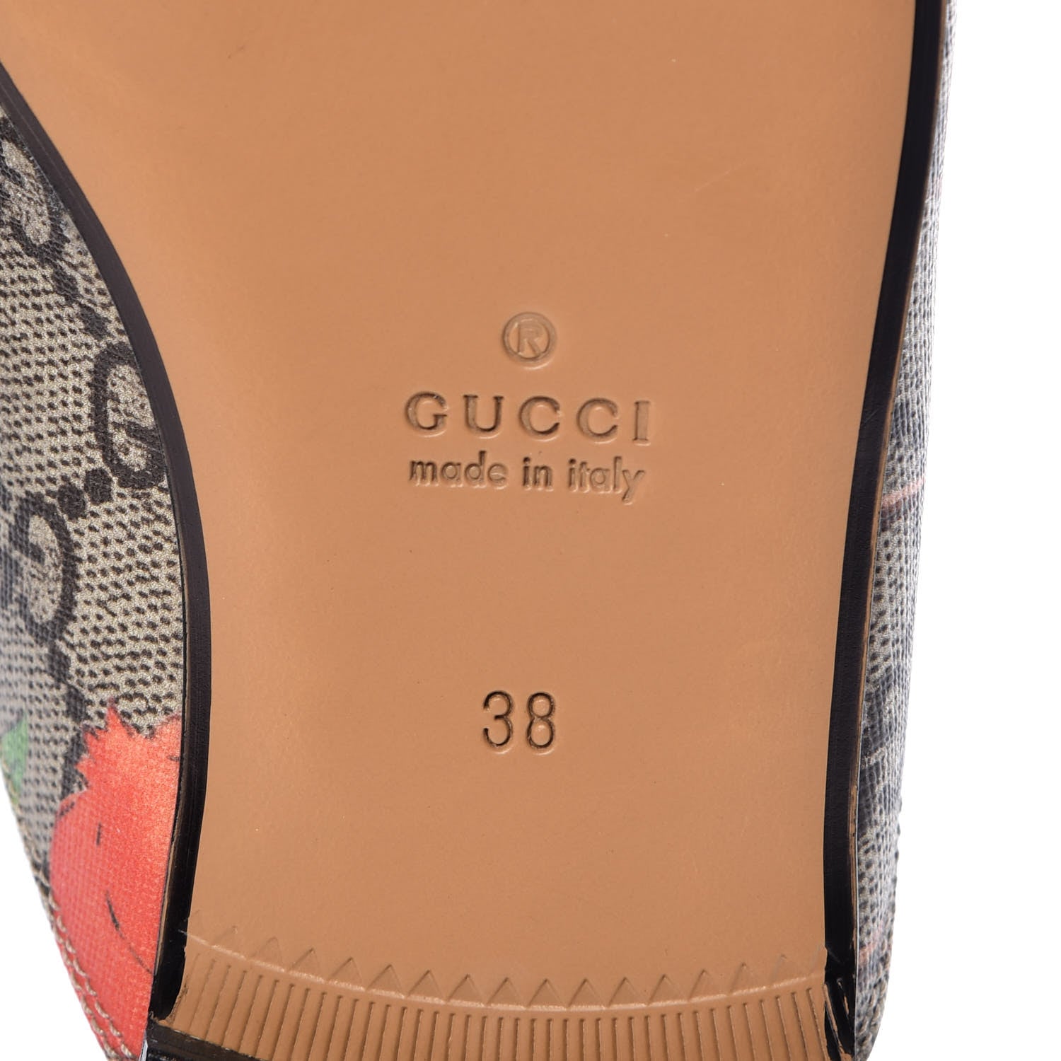 Gucci GG Supreme Monogram Tian Womens Princetown Slippers 38 Beige Ebony Multicolor 6 of 9