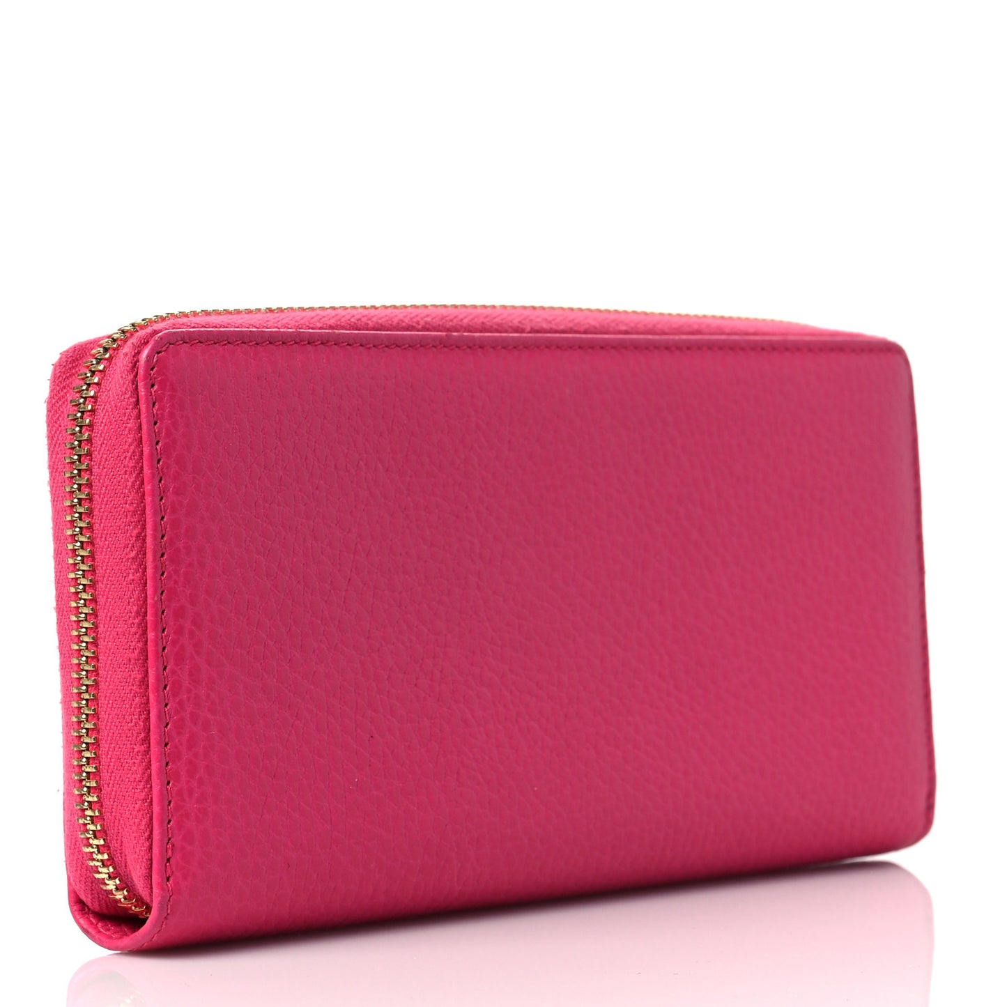 Dollar Calfskin GG Marmont Zip Around Wallet Box Pink