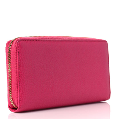 Gucci Dollar Calfskin GG Marmont Zip Around Wallet Box Pink 3 of 6