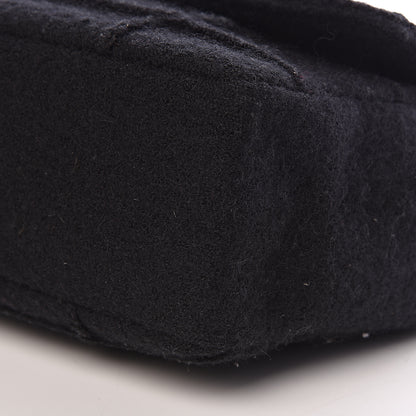 Chanel Wool Patchwork Mademoiselle Jumbo Flap Black 11 of 11