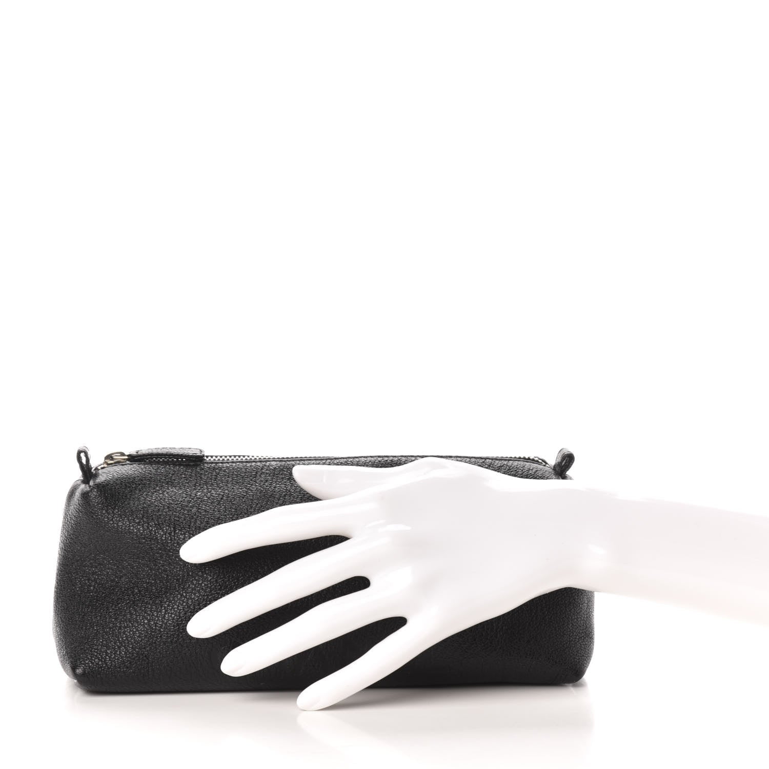 Chanel Grained Calfskin Logo Cosmetic Case Black 2 of 14