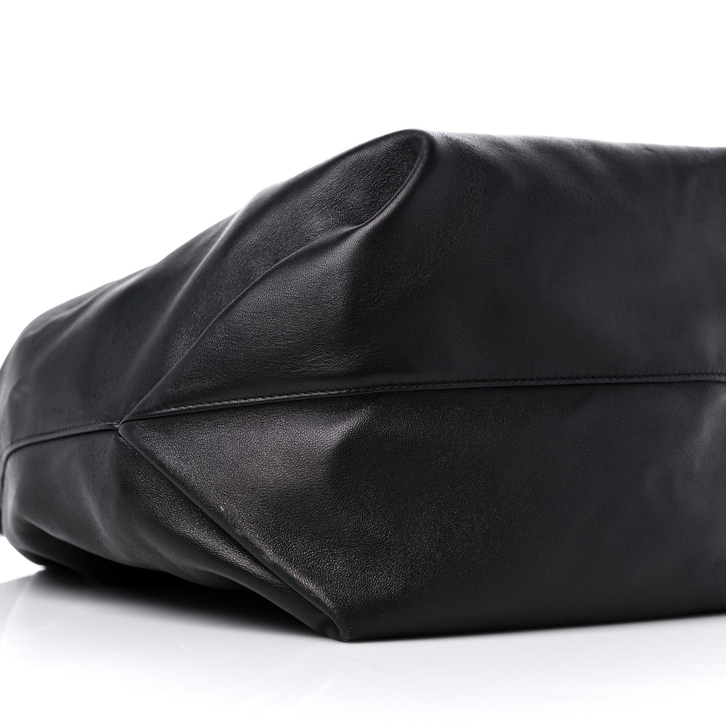 Lambskin Teddy Drawstring Bag Black