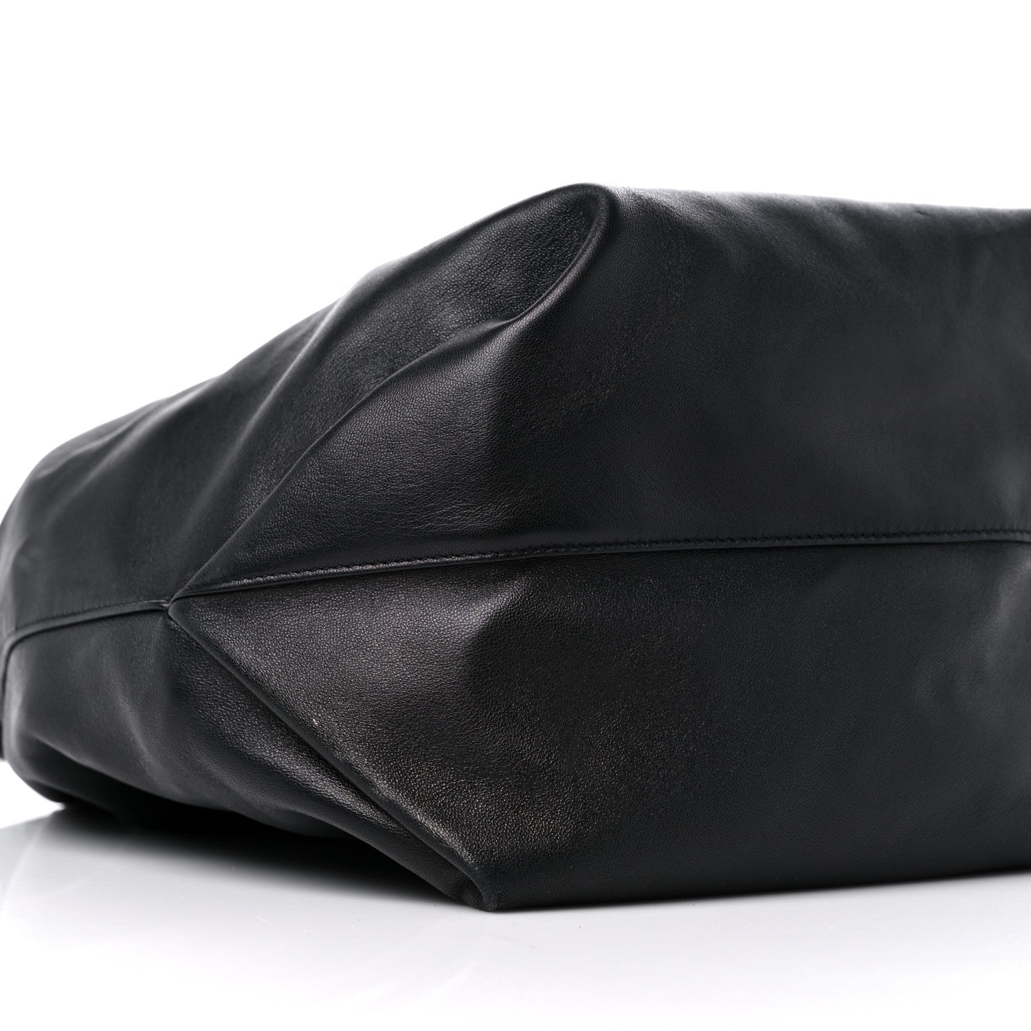 Saint Laurent Lambskin Teddy Drawstring Bag Black 7 of 8