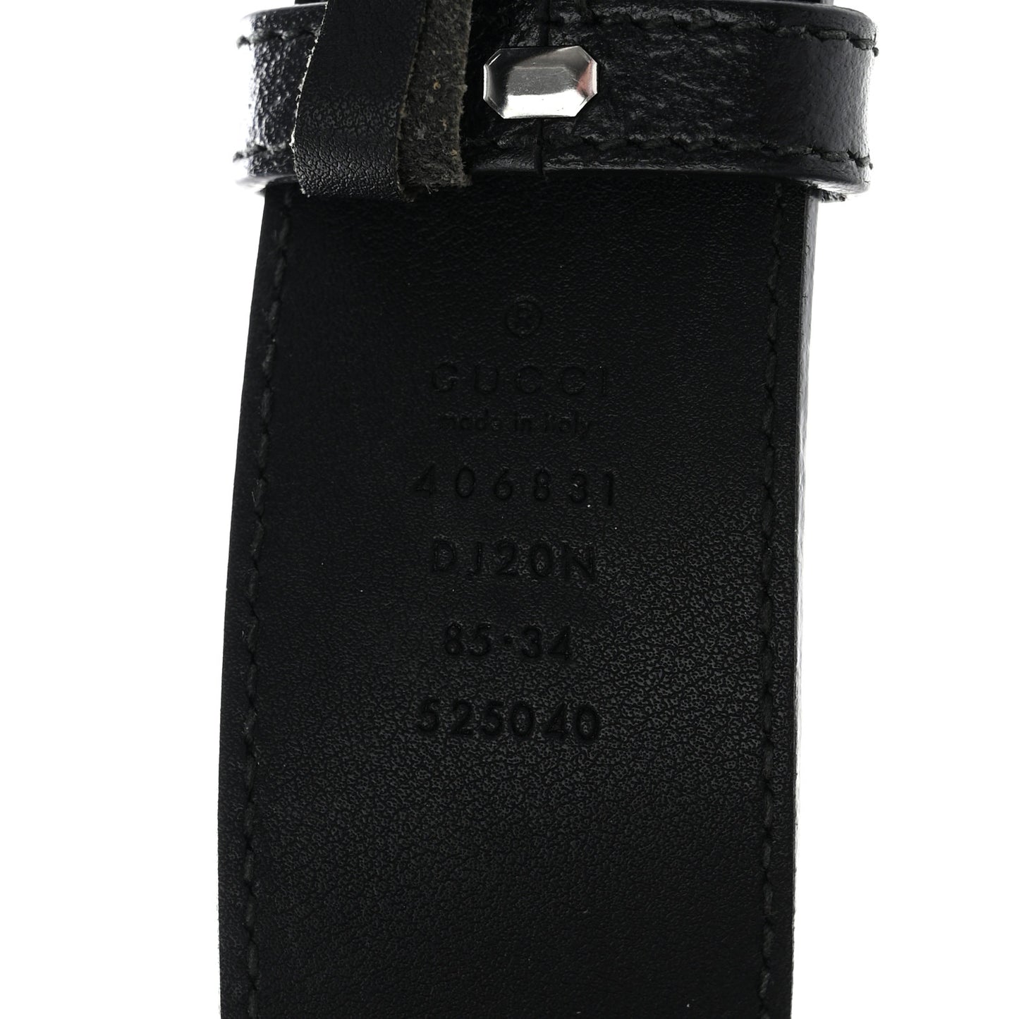 Textured Calfskin Double G 40mm Belt 85 34 Black