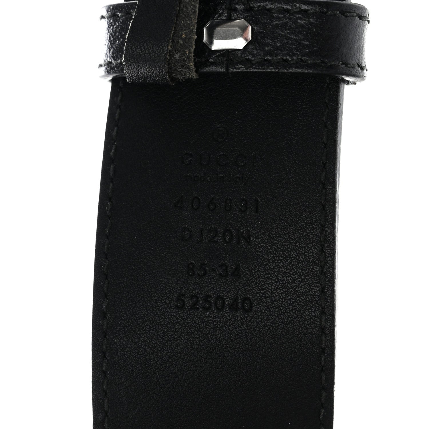 Gucci Textured Calfskin Double G 40mm Belt 85 34 Black 3 of 5