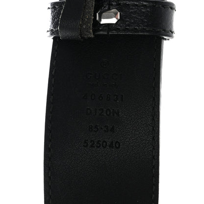 Gucci Textured Calfskin Double G 40mm Belt 85 34 Black 3 of 5