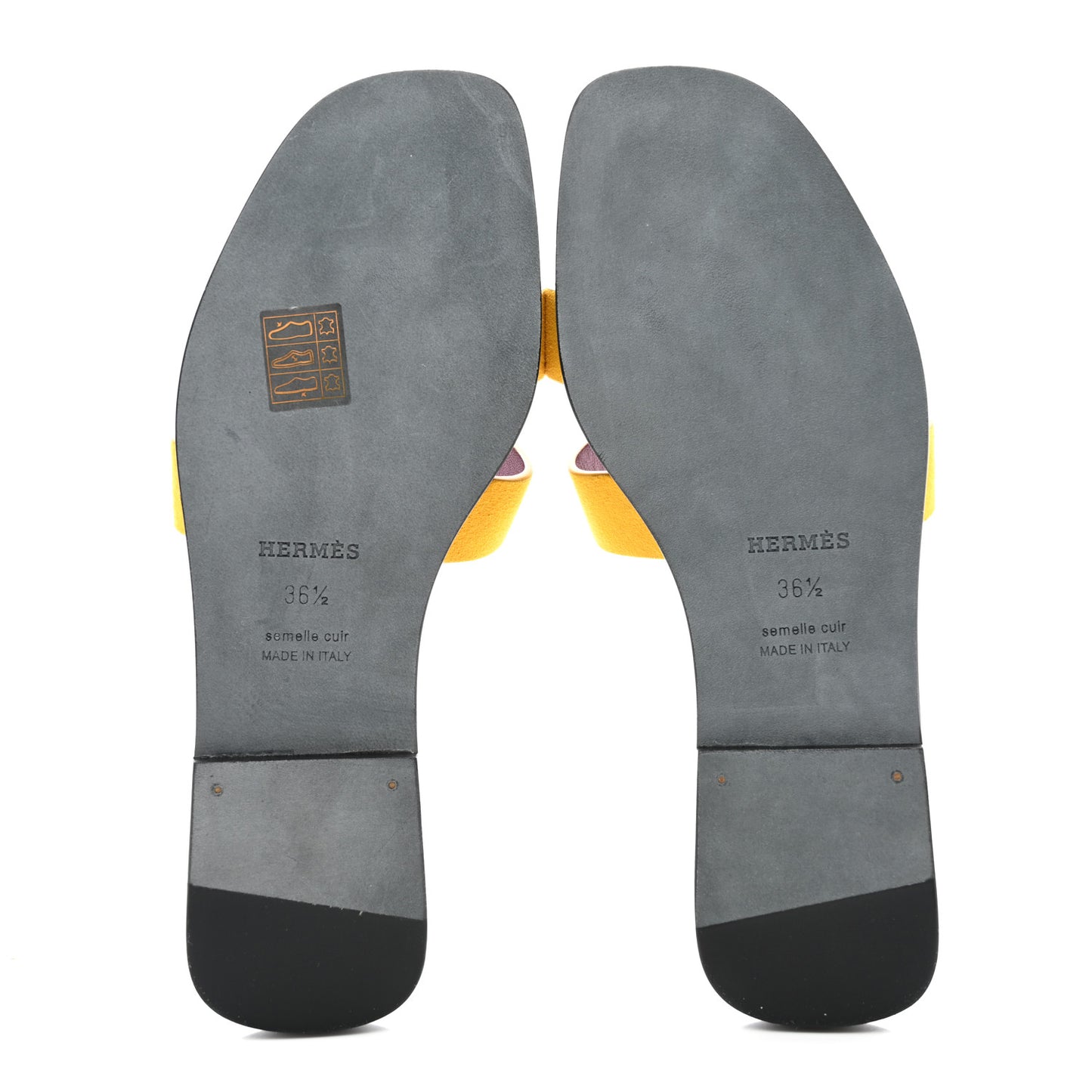 Suede Goatskin Oran Sandals 36.5 Jaune Topaze