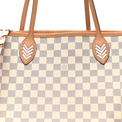Louis Vuitton Damier Azur Braided Neverfull MM Orange 7 of 15