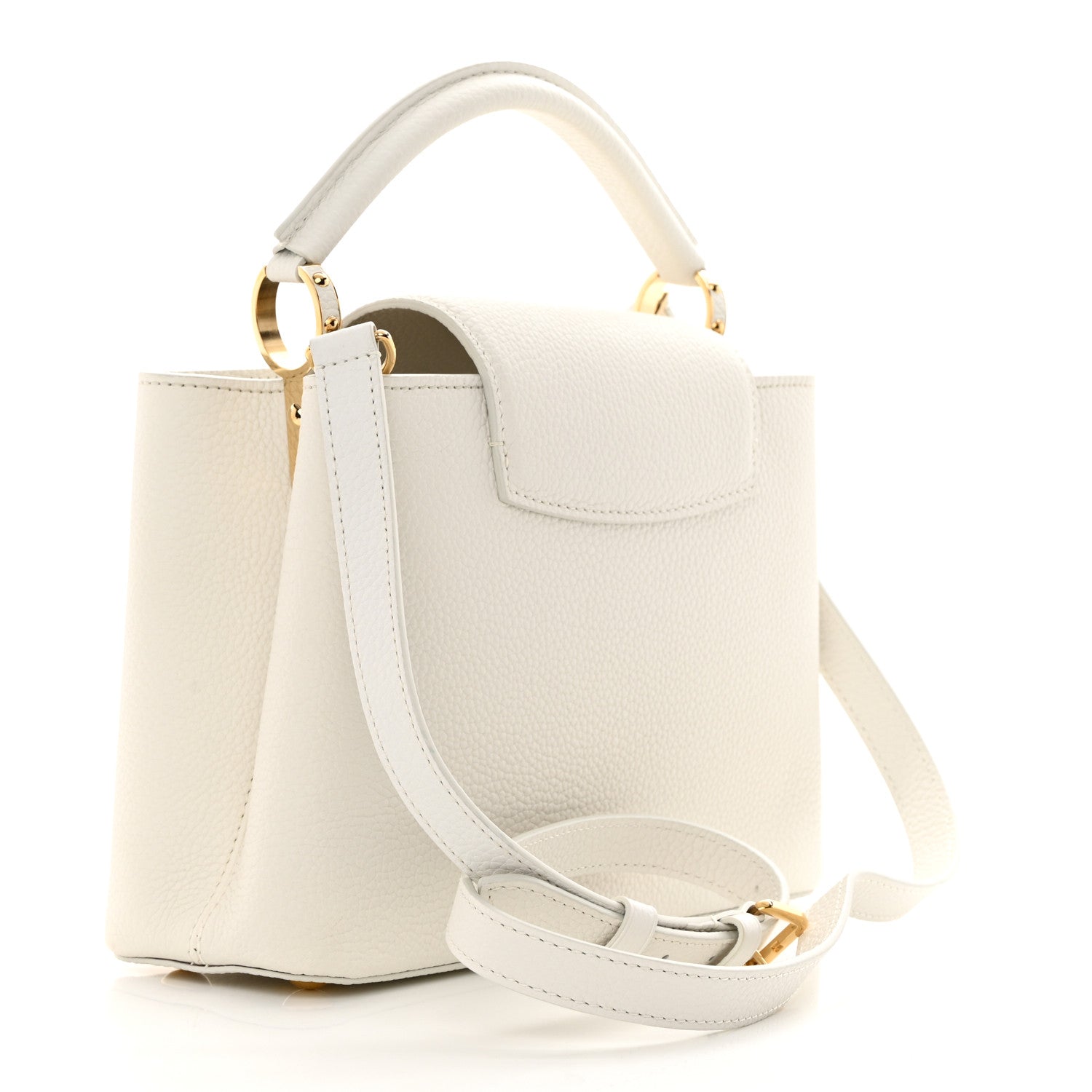 Louis Vuitton Taurillon Capucines BB Snow 3 of 10