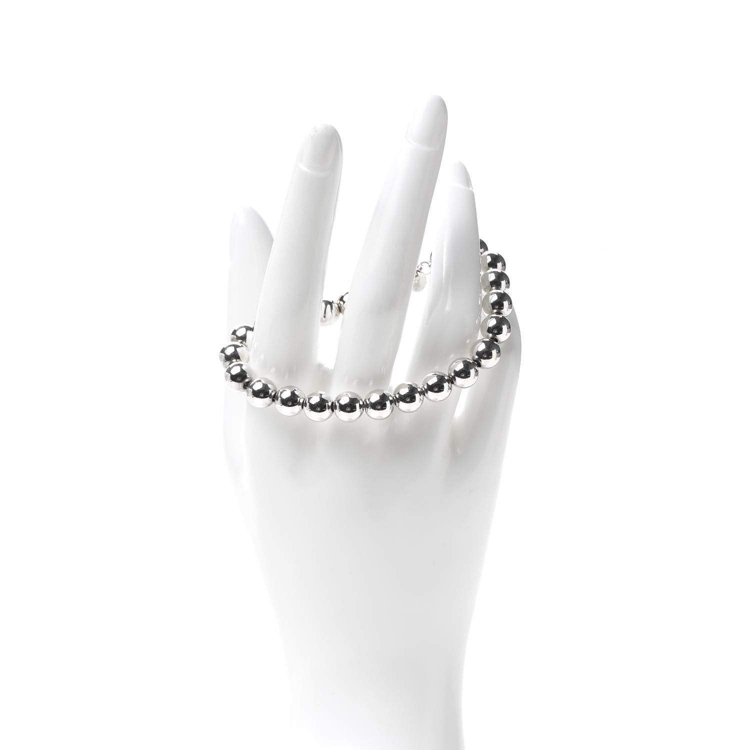 Tiffany Sterling Silver 8mm HardWear Ball Bracelet 2 of 6